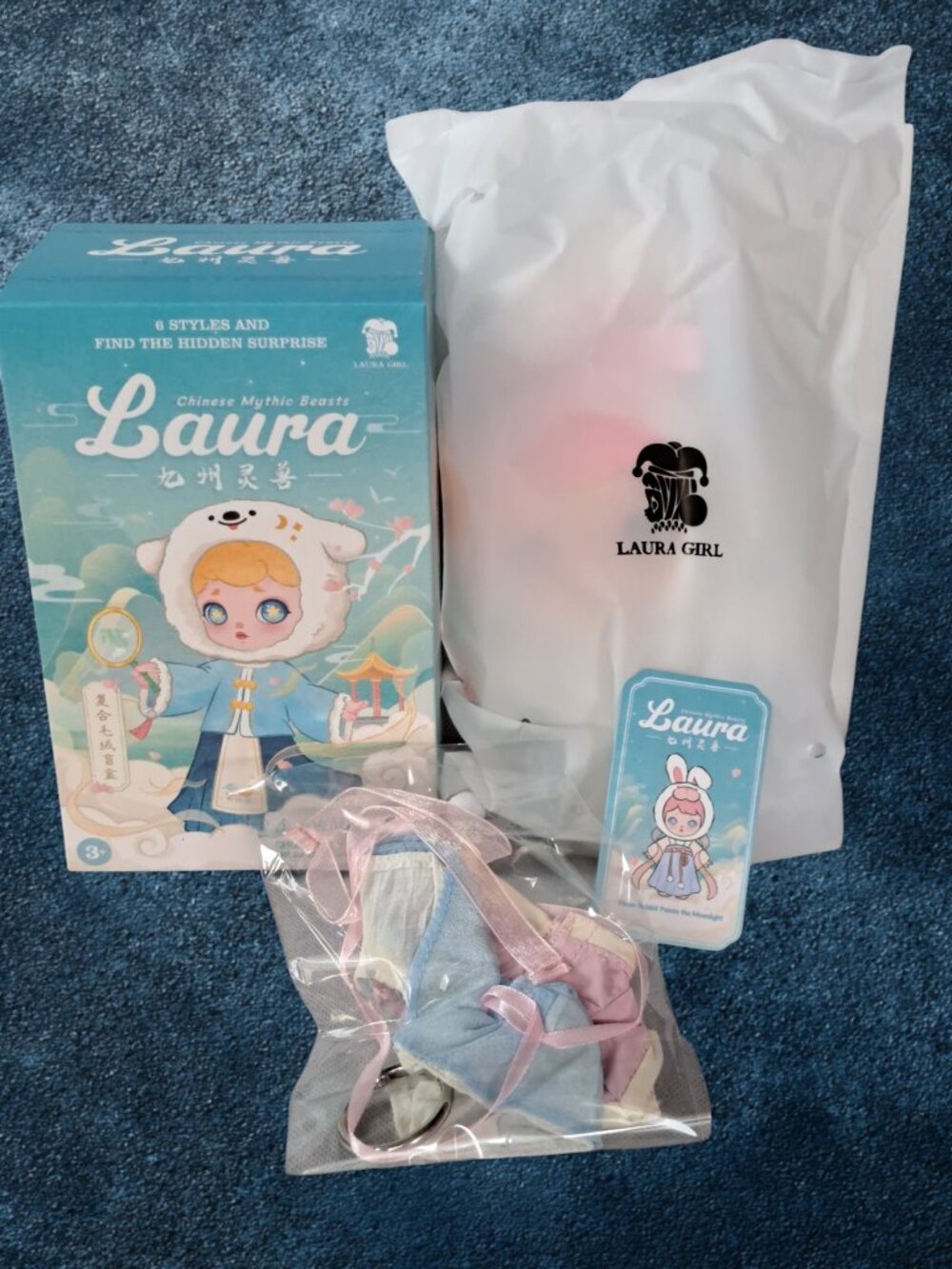 Laura Girl Chinese Mythic Beasts Plush Pendent Confirmed Moon Rabbit Blind Box